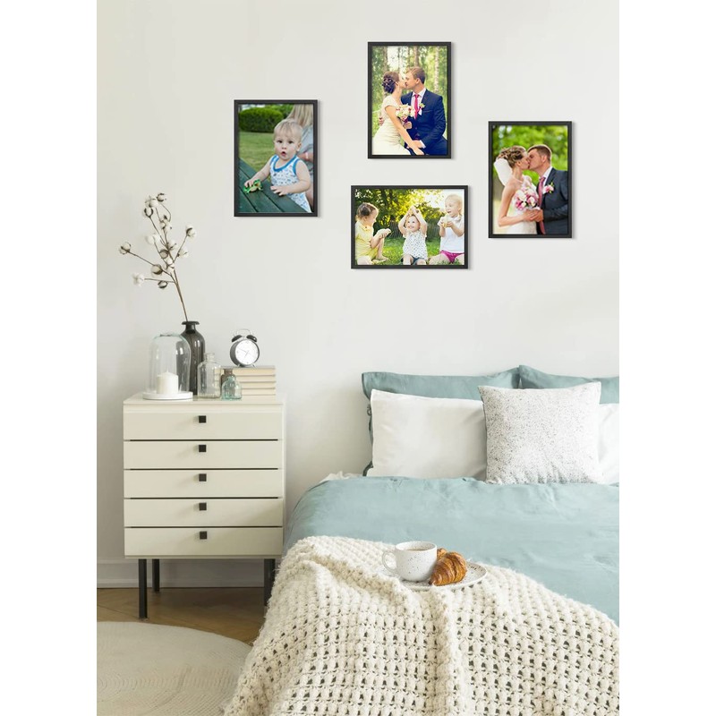 Veelot A4 Photo Frame Black Solid Wood Photo Frame Set
