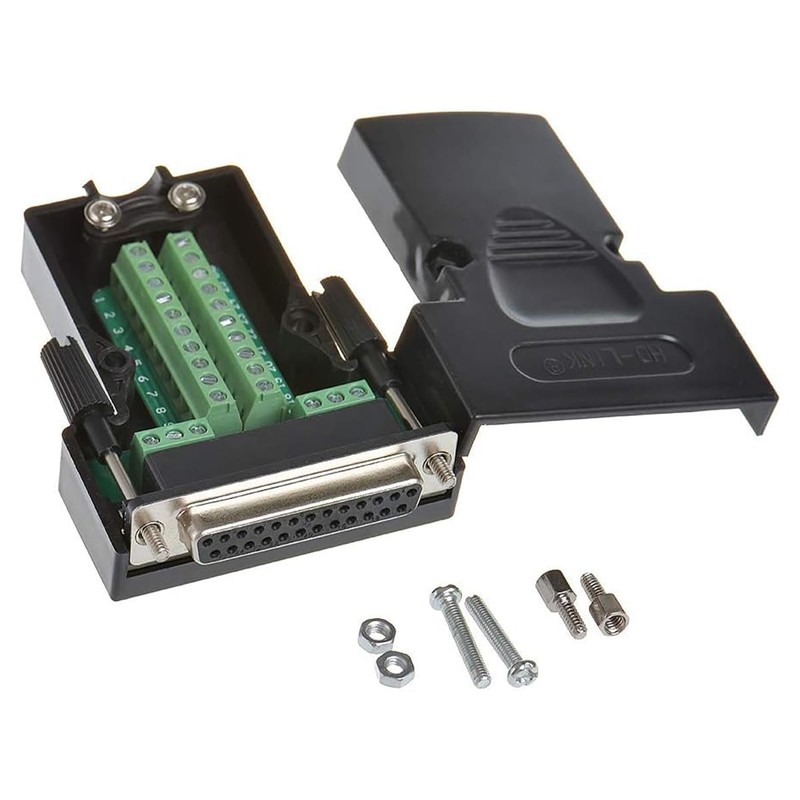 Harrisen DB25 Solderless Socket, RS232 D-SUB Serial to 25-Pin Connection