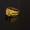 Gold Lion Head Ring for Men, Norse Viking Lion Ring