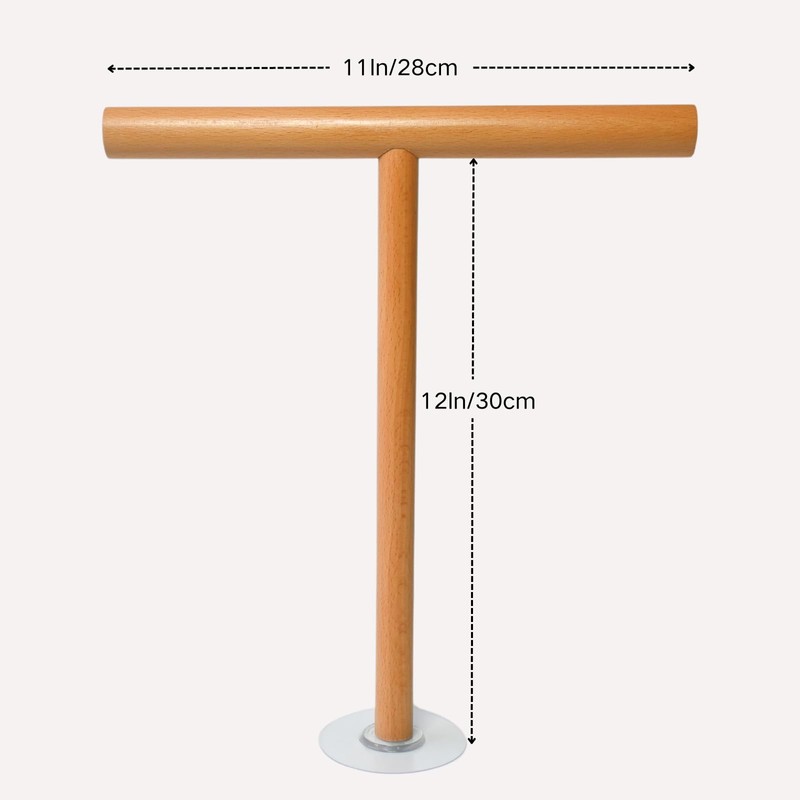 Beyeutao 2Pack Wooden Hand Towel Holder Adhesive Towel Racks for
