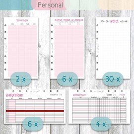 SinnWunder® Student Set - with Timetables, Grades Overviews, Teacher Talking Times, Notable Dates and Note Sheets for 6 Ring Binder Personal