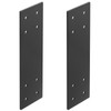 2 Pcs Straight Bracket for 6x6 Post, Steel Flat Plate