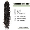 LMZIM 14 inch Goddess Locs Crochet Hair 8 Packs Faux