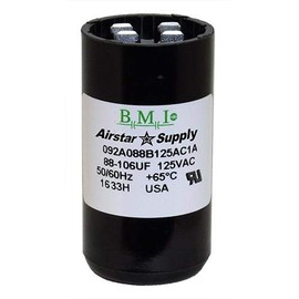 88-106 uF x 110/125 VAC - Mars 11009 Start Capacitor - BMI Replacement # 092A088B125AC1A - Made in The USA