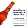 Fermentaholics Yellow Beer Bottle Caps - 144 Count Oxygen Absorbing
