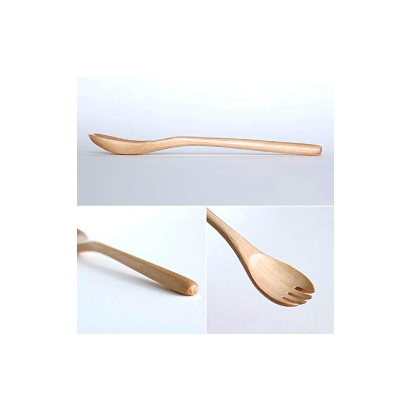 White House Wooden Fork Spoons, Set of 5, Length 173mm