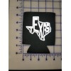 Texas state reflective can holder black with silver logo USA