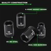 TecoTek 19-Piece 1/4" Drive Shallow Magnetic Impact Socket Set, Metric,