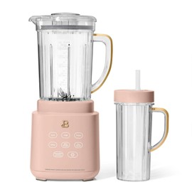 Beautiful PowerExact Blender System with PrecisionSense Technology, 700W Motor, 50oz Tritan Jar, 20oz Personal Cup, Stainless Steel Blades (Rose)