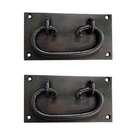 Adonai Hardware "Phebe Antique Iron Drop Pull (Supplied as 2 Pieces per Pack) - Oil Rubbed Bronze