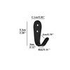 Mokife Coat Hooks for Wall Door, 8 Pack Black Jacket