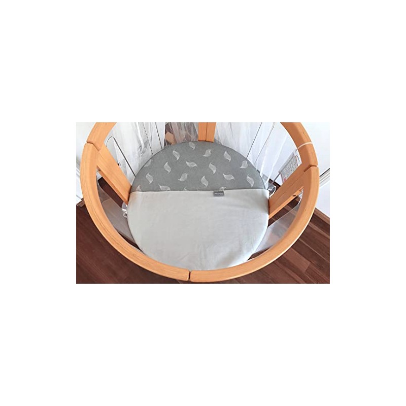 Babyhood Luxurious Breathe Eze Mattress Protector Sheet, Small, Grey/White