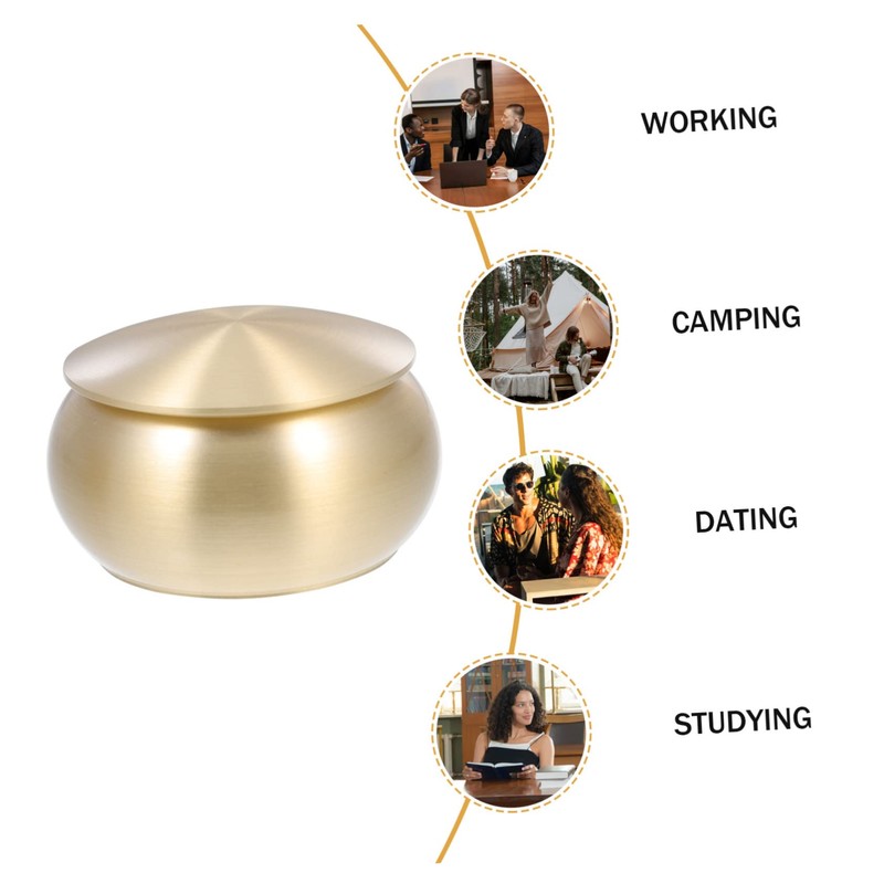 Ciieeo Mini Copper Box Portable Tea Canister with Airtight Seal