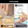 Danish Dough Whisk for Sourdough – 13" Stainless Steel Dutch