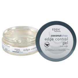 EDEN BodyWorks Coconut Shea Edge Control Gel | Strong Hold Edge Tamer for Curly Hair Styling | Flake-Free, Non-Greasy Formula | Moisturizes & Adds Shine | 6 oz