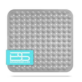 Brandsseller Shower Tub Inlay Non Slip Suction Cups Grey 53 x 53 cm
