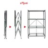 Origami R5 4-Shelf Heavy-Duty Folding Storage Rack, Pewter - Large