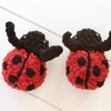 Crochet Ladybug Plushie | Rattle - Noise Option: Plushie Ladybug