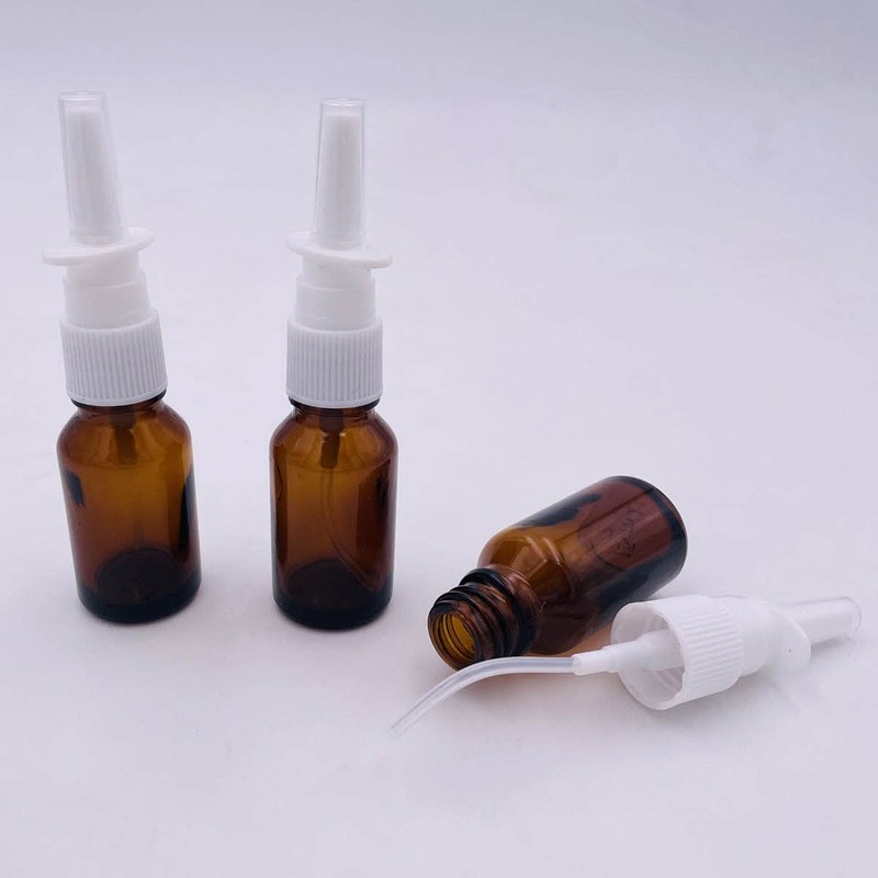 ericotry 6PCS Empty Refillable Glass Nasal Spray Bottles Fine Mist
