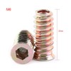 20Pcs Carbon Steel Hex Socket Drive Insert Nuts Zinc Plated