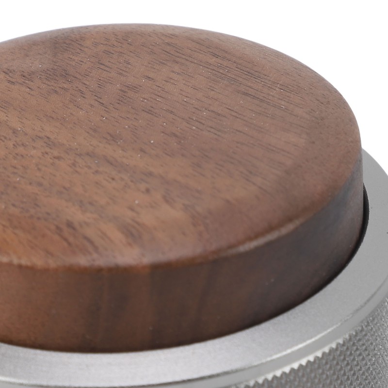 Coffee Distributor Tamper Constant Pressure 304 Stainless Steel Wood Handle