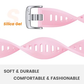 CUZOW 20mm Watch Band for Garmin Venu/Venu Sq 2/Venu 2 Plus/Vivoactive 3/5, Soft Silicone Sport Watch Band for Galaxy Watch 7/6/4 40mm 44mm, for Garmin Forerunner 645/245, 5 Pack