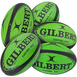 Gilbert Lot de 5 ballons de rugby Pass Catch Skill System (taille 5)