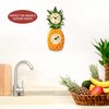 Taylor Pineapple Poly Resin Indoor and Outdoor Clock and Thermometer,