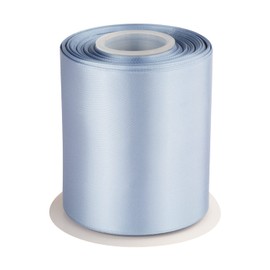 4" Inch Double Faced Satin Ribbon French Blue Solid Polyester Craft Ribbon - 25 Yards Perfect for Gift Wrapping, Crafts, Wreath, Wedding Party Ceremony Decoration, Floral Arrangement, Sewing