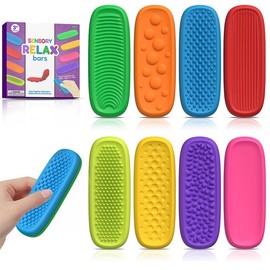 AOTBLCER Sensory Toys for Kids with Autism: 8/16 Pack Textured Suction Toys for Autism Kids Calming - Sensory Stickers for ADHD Anxiety Relief Items - Fidget Strips for Classroom Office Desk surprise gift - Colour: 16PCS