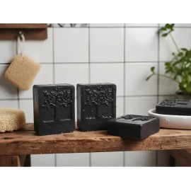 Jabón Artesanal 100gr Glicerina Con Carbón Activo                                                                                                     