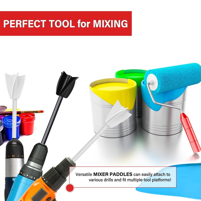 8 Pcs Resin Mixer Paddles for Resin Drill, Epoxy Mixer