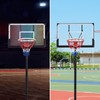 Height Adjustable Basketball Hoop, 4.76-10ft with LED Lights, Portable Outdoor