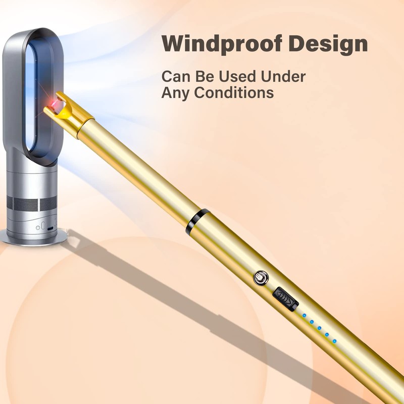 Navpeak Electric Candle Lighter Windproof USB Rechargeable Flameless Long Neck