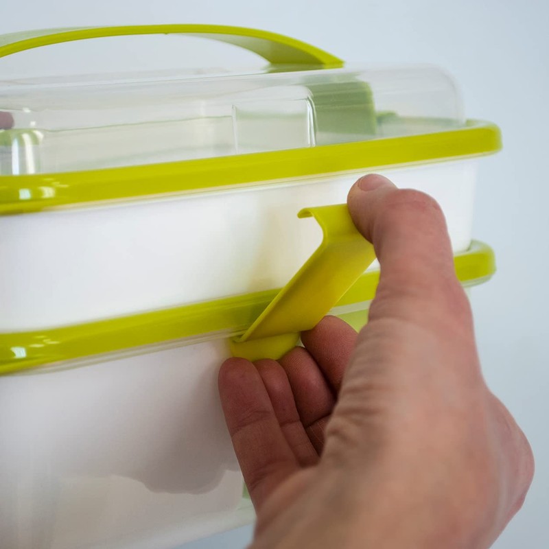 omada Design Lunch Box 1L + 1L with Cutlery, Rectangular