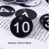50Pcs Engraved Number Discs, 1-50 Circular Plastic Number Table Tags