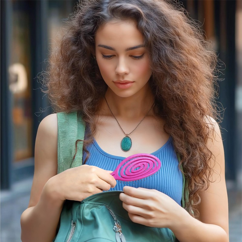 Ninabella Mini Hair Brush without Pulling, Brush for Travel, Detangling