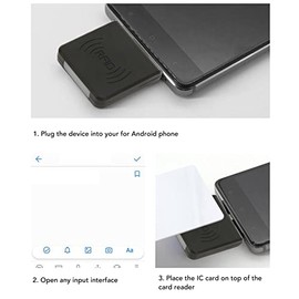 Lector de Tarjetas para Teléfonos Móviles, Lector de Tarjetas Inteligentes sin Portátil, Alta Frecuencia, Lectura Rápida de Tarjetas de 0,2 S, Lector 