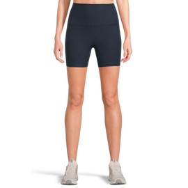 Beyond Yoga Spacedye Keep Pace 5" Pocket Shorts for Women - Polyester-Elastane Blend Construction Nocturnal Navy LG (US Women's 10-12) 5