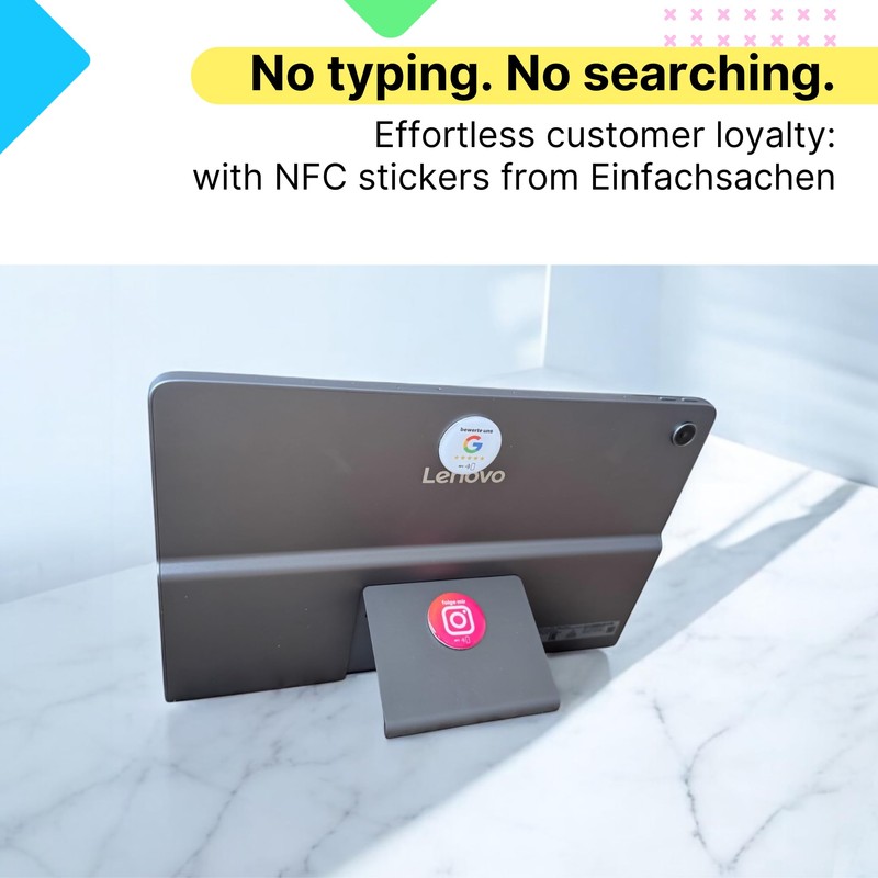 Instagram Follow Us NFC Sticker, 3 cm, 2 Pack -