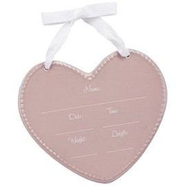 C.R. Gibson Stepping Stones Ceramic Keepsake Gift Set, Pink Heart