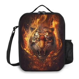 Insulated Lunch Box Tiger Lunch Bag for Women & Men Small Leakproof Cooler Food Lunch Containers Reusable Large Capacity Lunch Tote Bags with Shoulder Strap for Work Travel Picnic