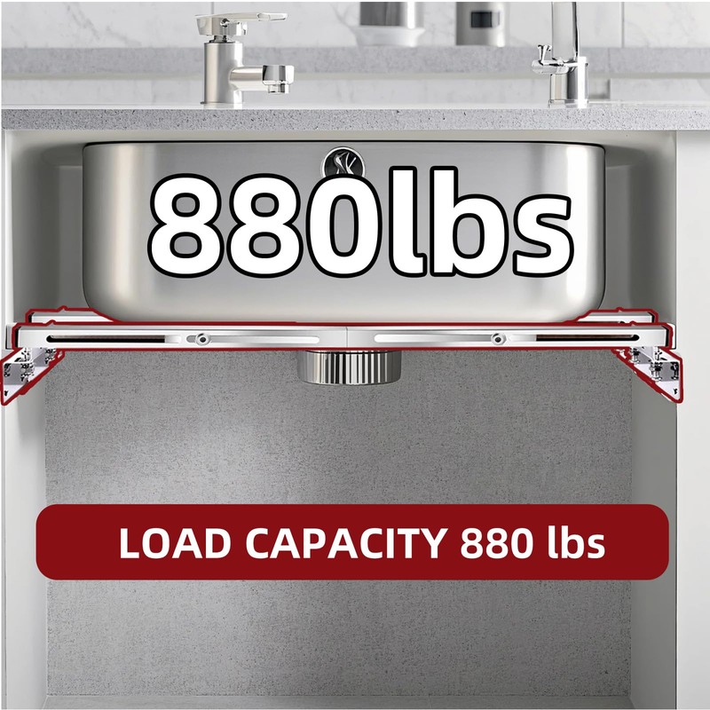 Undermount Sink Brackets, Adjustable Undermount Sink Supports, Stainless Steel Sink