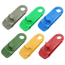 Acpetdr Tarpaulin Clips, Tarp Clips,Heavy Duty Lock Grip Clamps(6 Pieces),Shark Tent Fasteners Clips for Awnings,Secure Lock Grip Clamps for Camping,Caravan,Car Covers and More