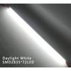 ICIH (Pack-10) Aluminum DC12V 0.7A 8W SMD2835 72LED 0.5M/20" Rigid