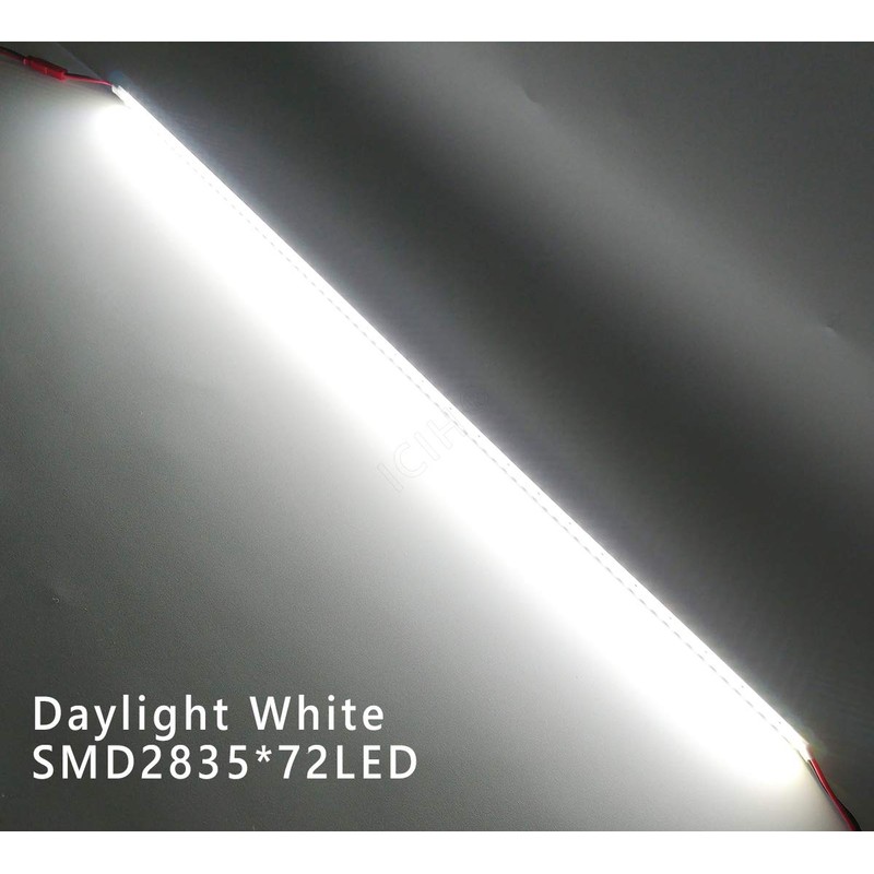 ICIH (Pack-10) Aluminum DC12V 0.7A 8W SMD2835 72LED 0.5M/20" Rigid
