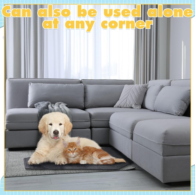 Fanfanwin 42.5 Inch Corner Dog Crate Mat Pad Washable Dog
