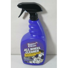 SuperClean All Wheel Cleaner Spray and Rinse Formula Rims Brake Dust 32oz.