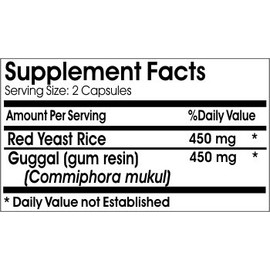 Guggul 450mg and Red Yeast Rice 450mg // 90 Capsules // Pure // by PureControl Supplements