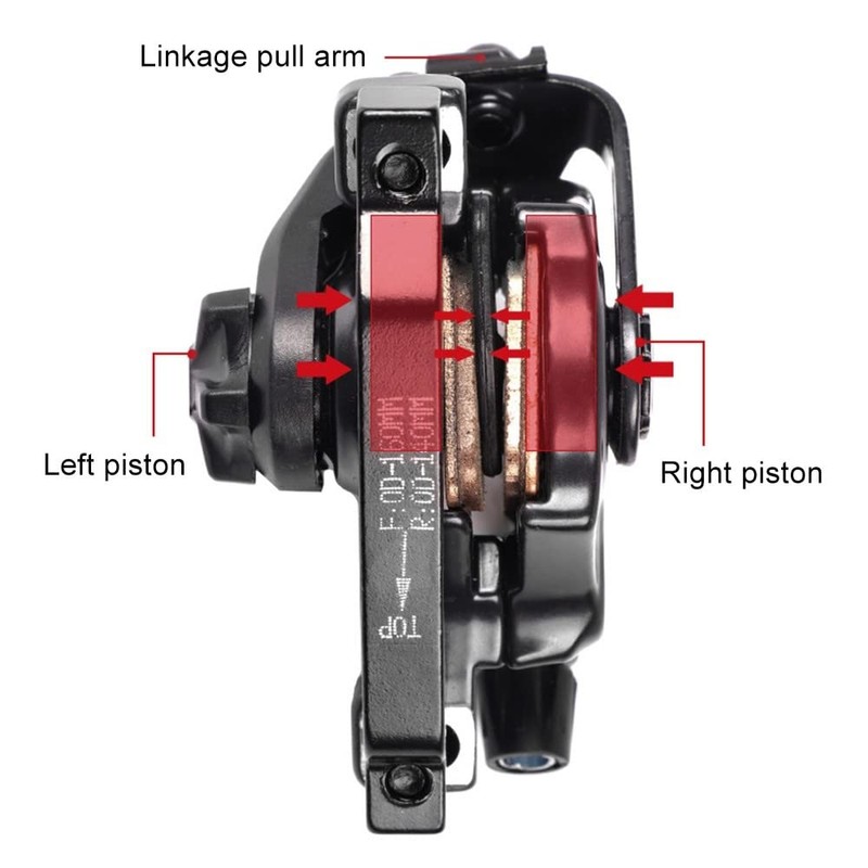 MiOYOOW Bicycle Disc Brake, Bicycle Disc Brake Calipers Double Positions